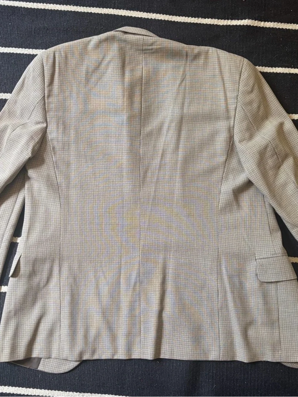 VTG 90s Burberry Wool Plaid Blazer Saks Fifth Avenue